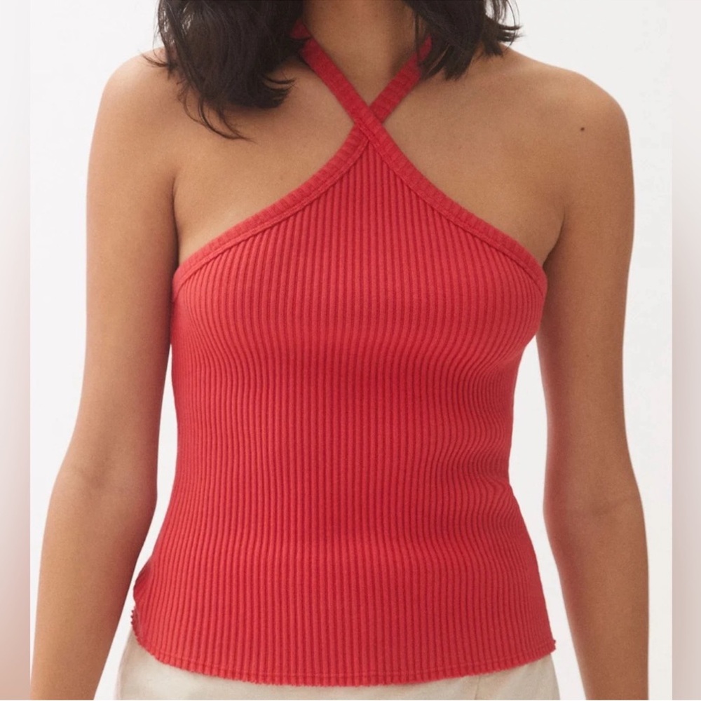 Anthropologie T.La Ribbed Halter Tank